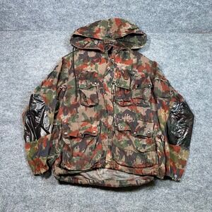 Swiss Military M70 Alpenflage Camo Field Jacket Parka Red Camouflage Mens 52 L